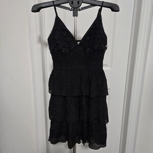 NWOT Rebellion Midnight Black Floral Lace Dress